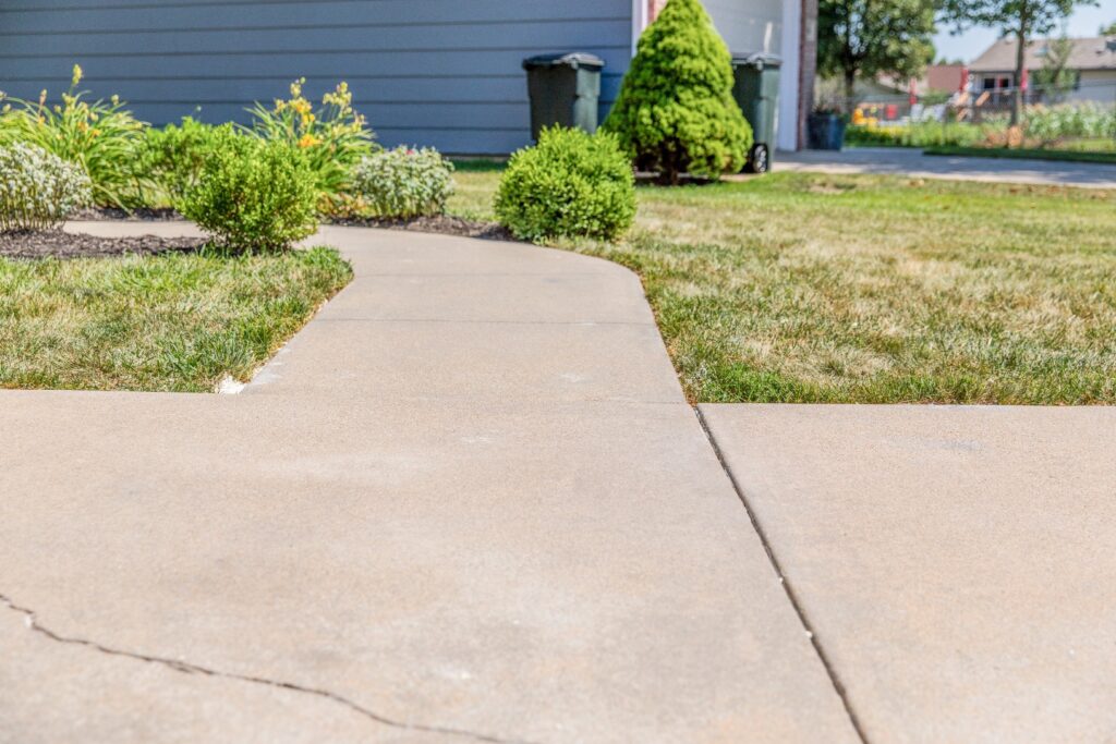 Concrete Repair for Cracked and Settled Sidewalk 2