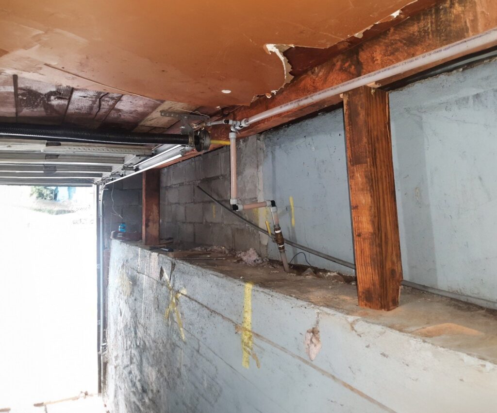 EverBrace Wall Stabilization in Portland, OR before