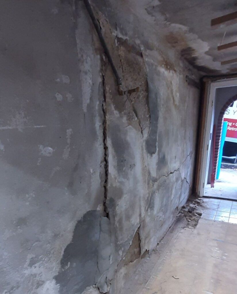 EverBrace Wall Stabilization in Portland, OR before